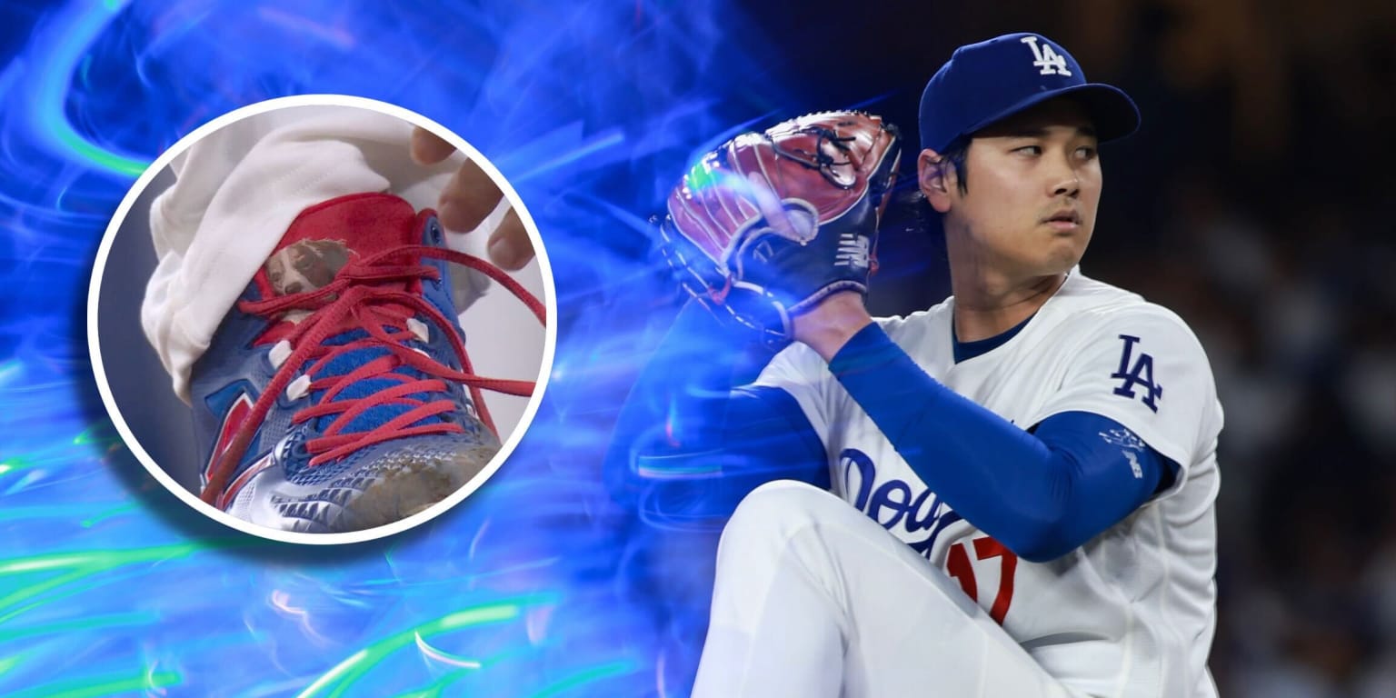 Shohei's good luck charm might be the cleats ... just look