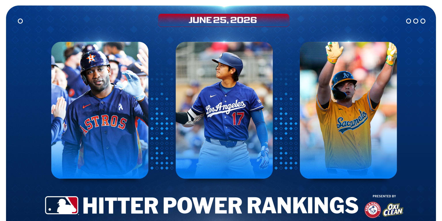 Lefty sluggers dominate latest Hitter Power Rankings