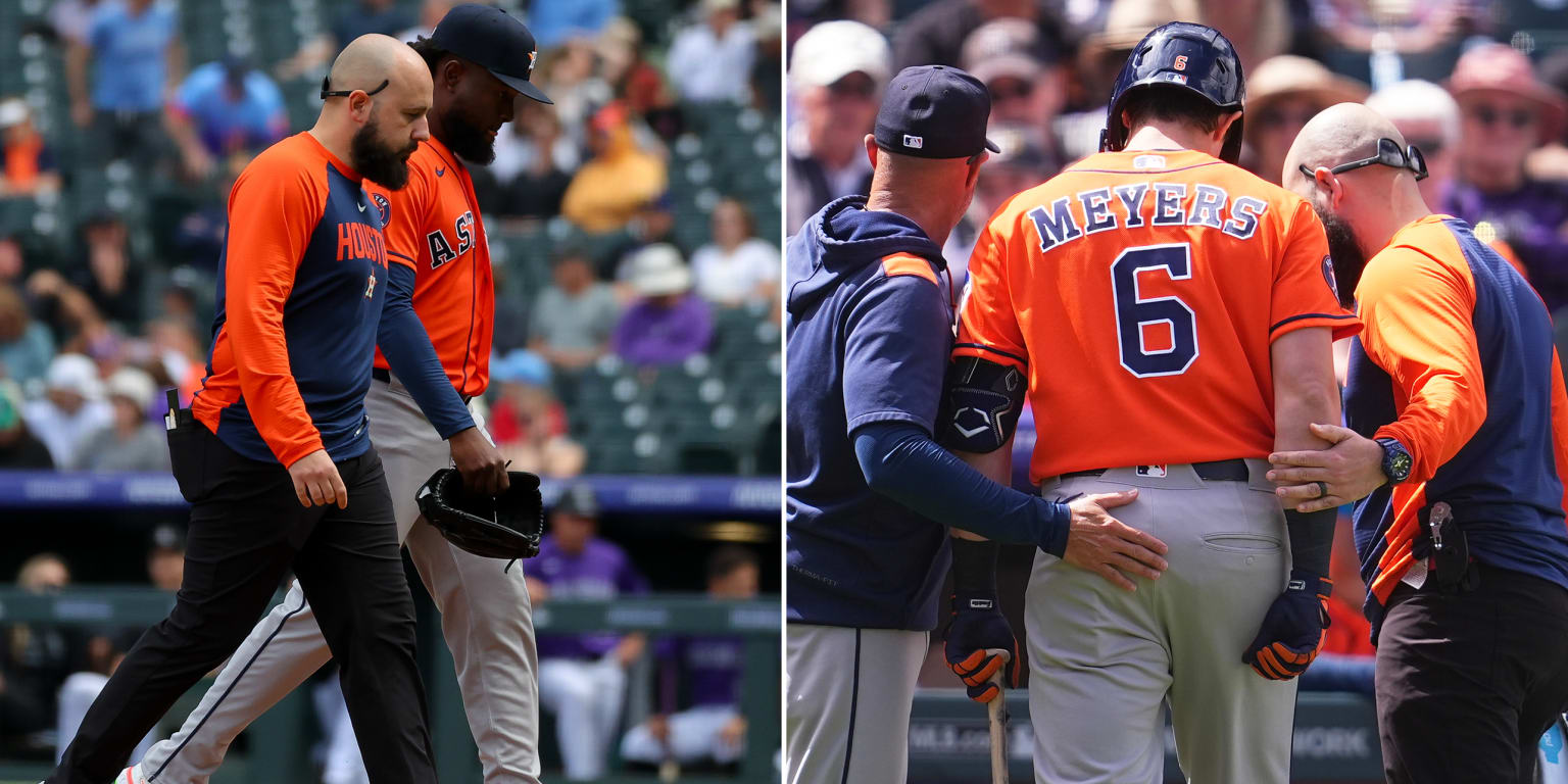 Astros dealt more blows with Javier (right shoulder), Meyers (back) exiting early