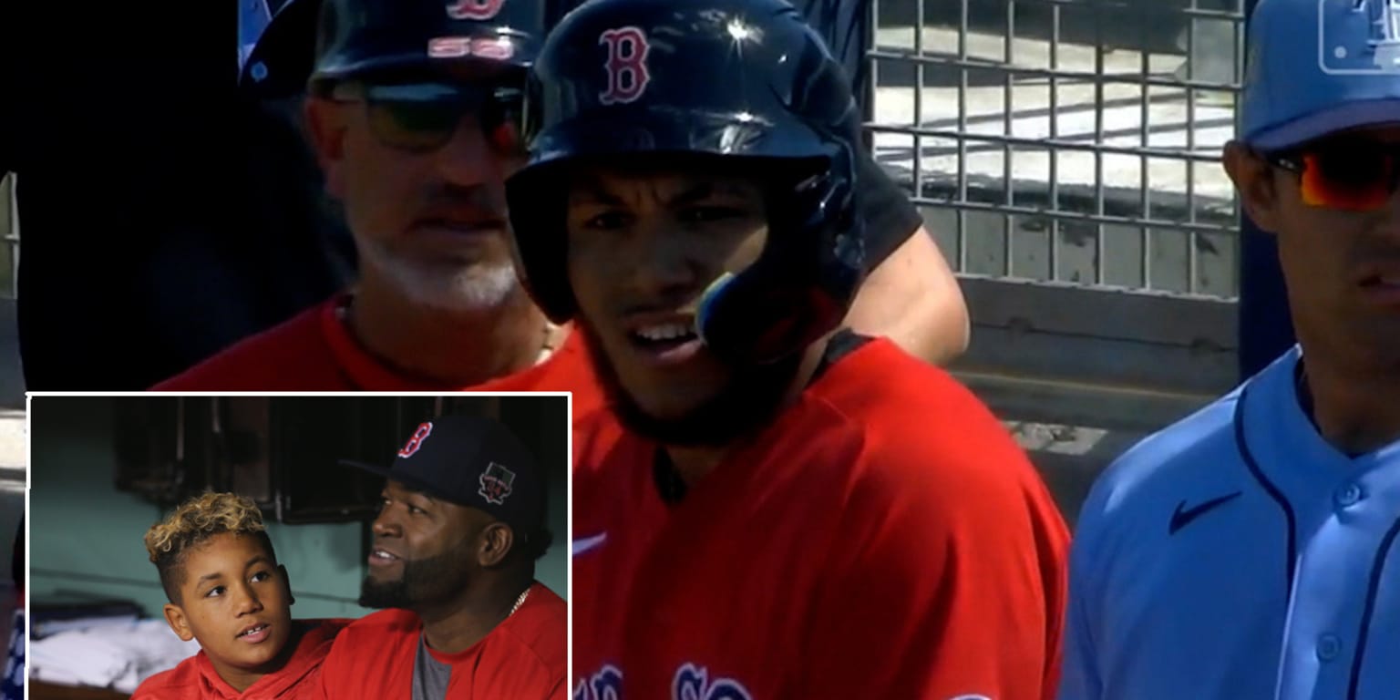 10 years after Big Papi's last season, Little Papi gets 1st spring hit with Sox