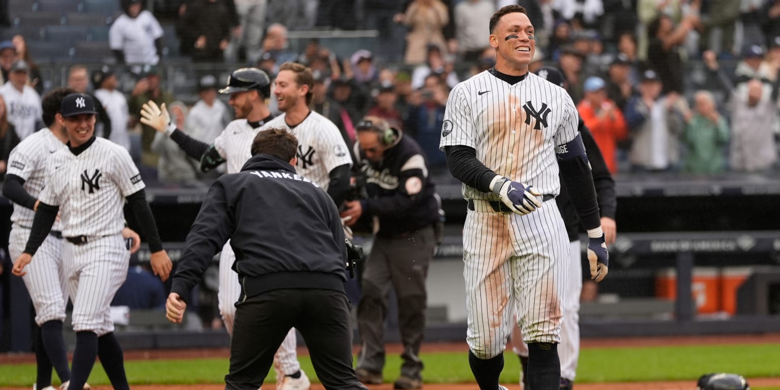 Perfect timing! Judge snaps homerless streak with walk-off blast vs. Rays