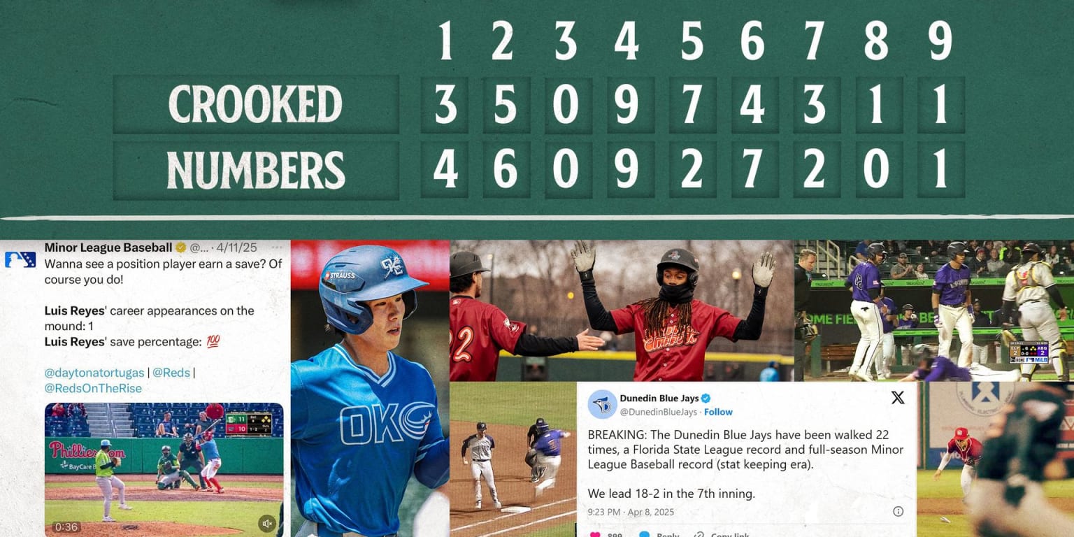 Here are the wildest stats and plays from the first month of the MiLB season