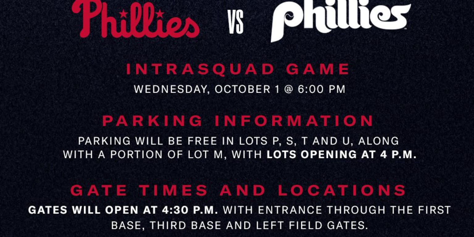 Phillies Red October 2025 On-Deck Intrasquad Game sold out