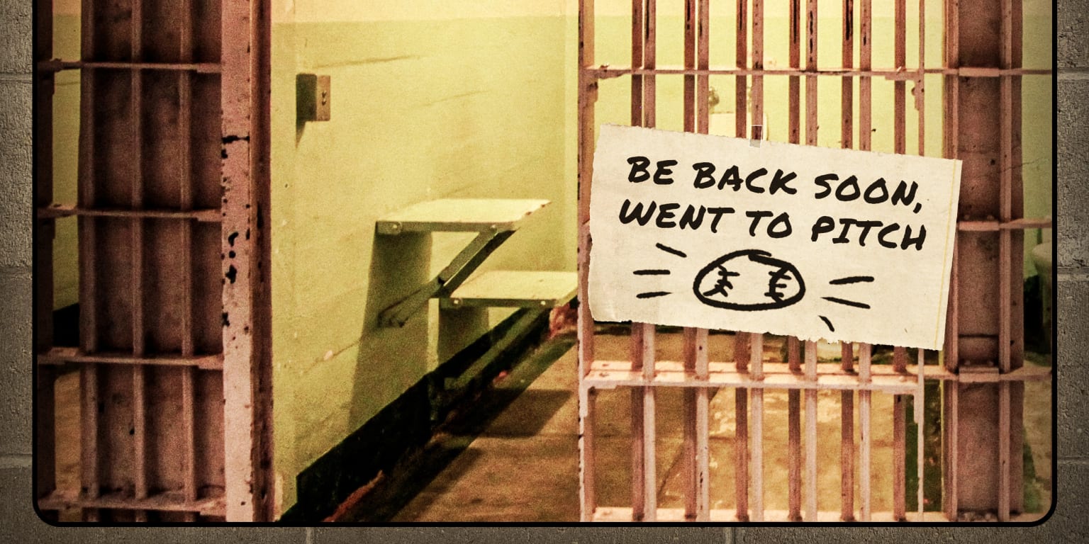The pitcher who was let out of jail, threw a complete game, then went back to jail