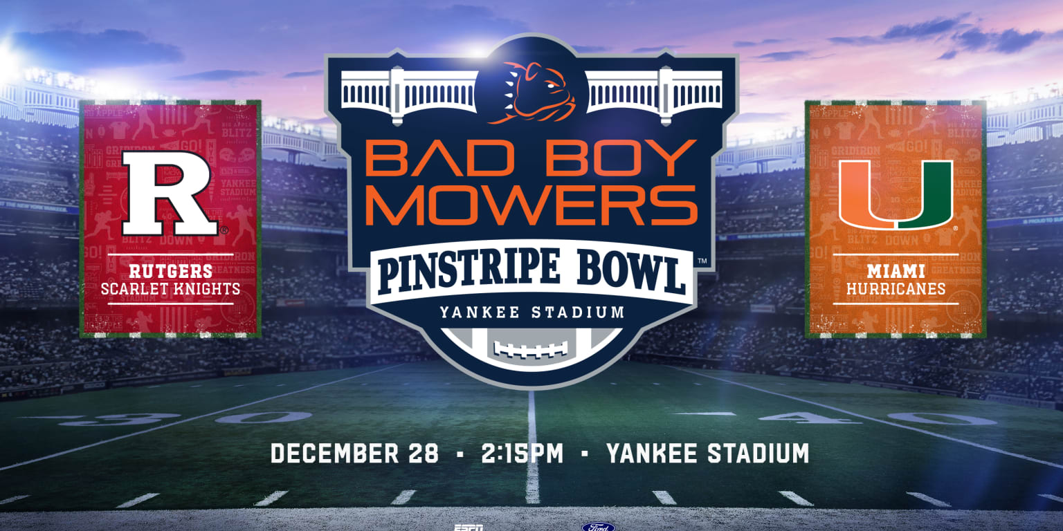 University of Miami and Rutgers University to play in 2023 Bad Boy Mowers  Pinstripe Bowl