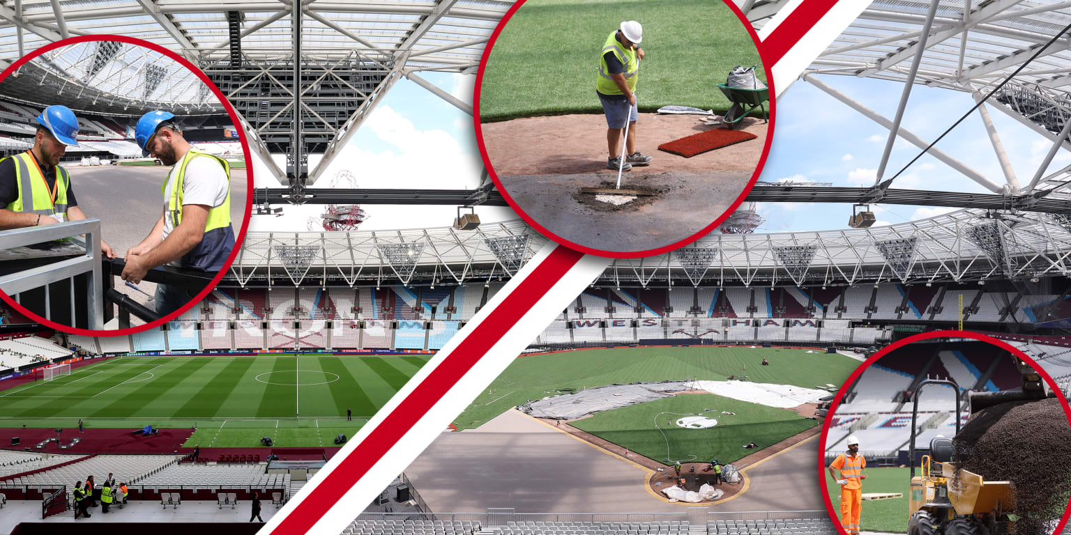 The Cubs in London: Batting practice/workout day at London Stadium