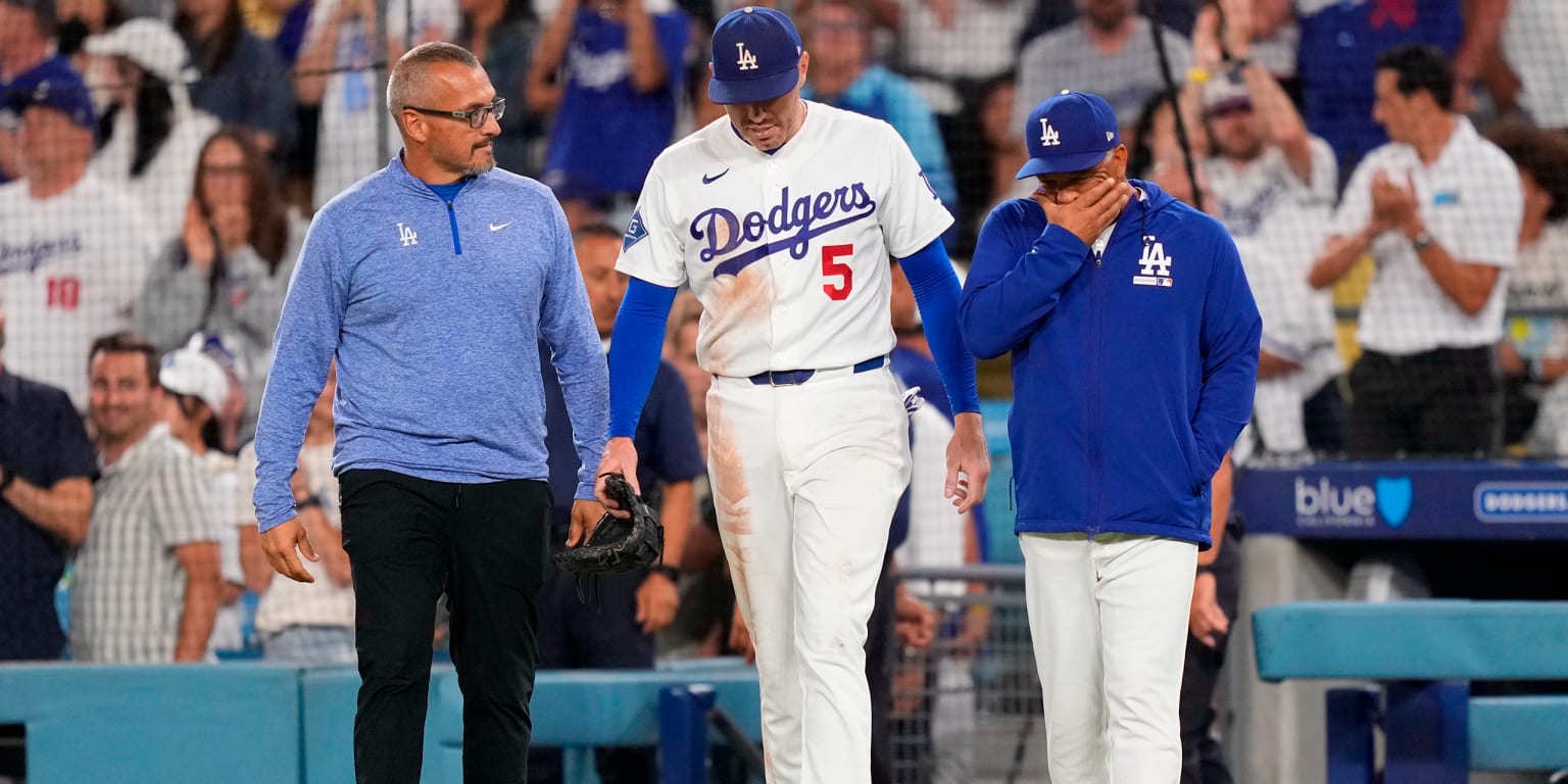 Freeman smiles through 'total body soreness' after scary tumble into opposing dugout