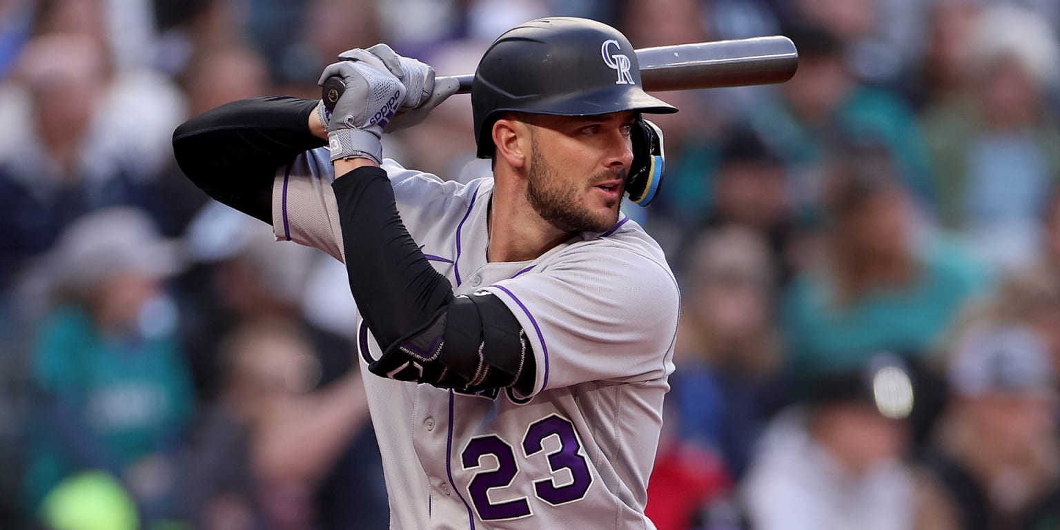 Colorado Rockies left fielder Kris Bryant (23) during the seventh