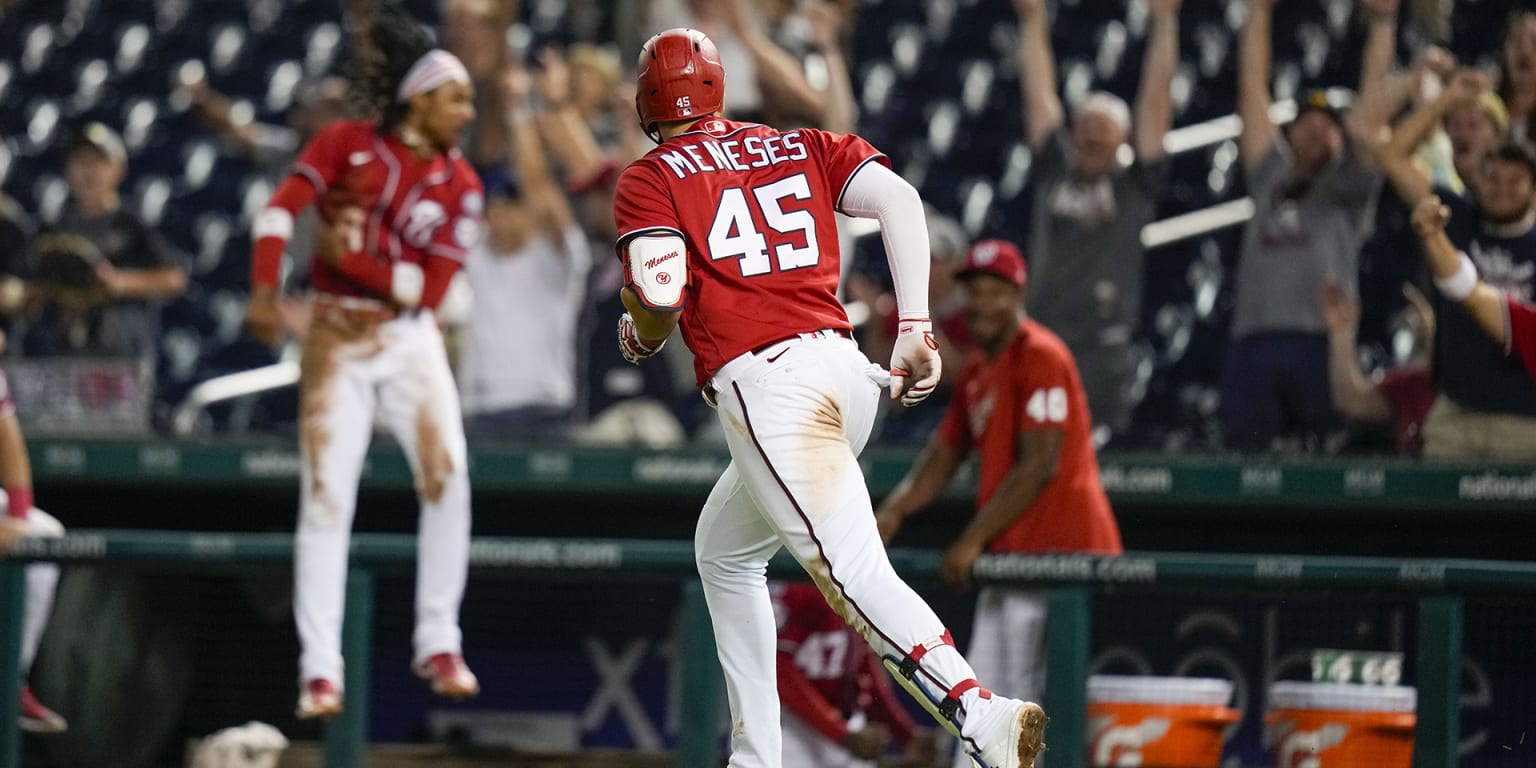 Joey Meneses homers, drives in 3 runs as the Nationals rally past the  Brewers 5-3 - ABC News