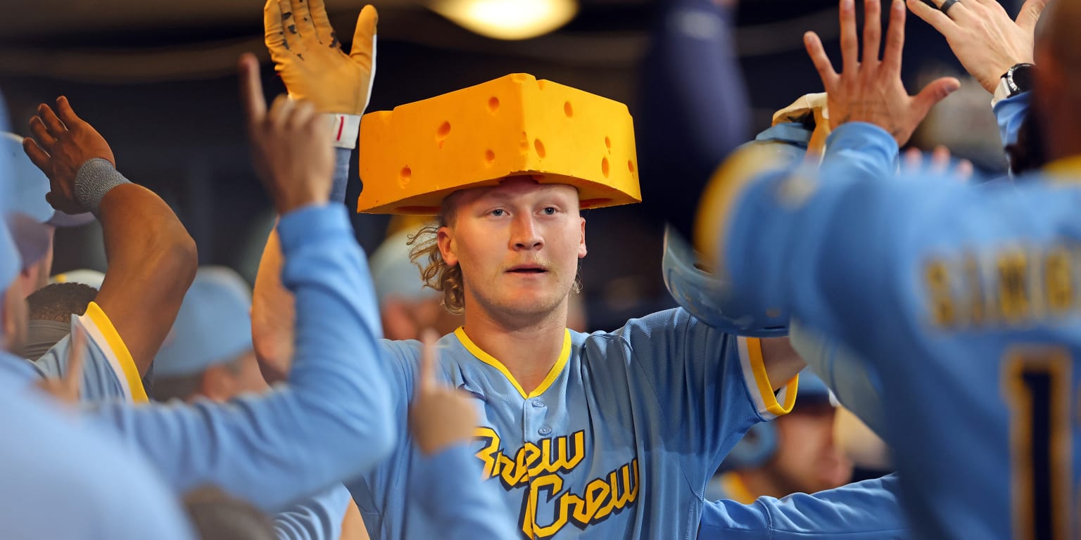 Adam McCalvy on X: Corbin Burnes on Joey Wiemer's impact at the plate and,  of course, the hair. Burnes: “If we get to the postseason, I think we'll  have a lot of