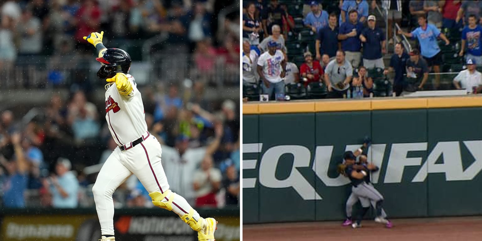 Not one but TWO Marlins outfielders helped this Acuña HR over the wall