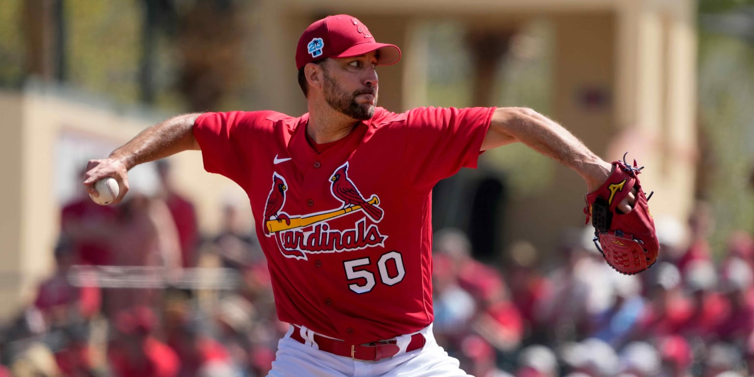 St. Louis, United States. 03rd July, 2020. St. Louis Cardinals pitcher Adam  Wainwright walks in from the bullpen during batting practice at the team's  first spring training workout at Busch Stadium in