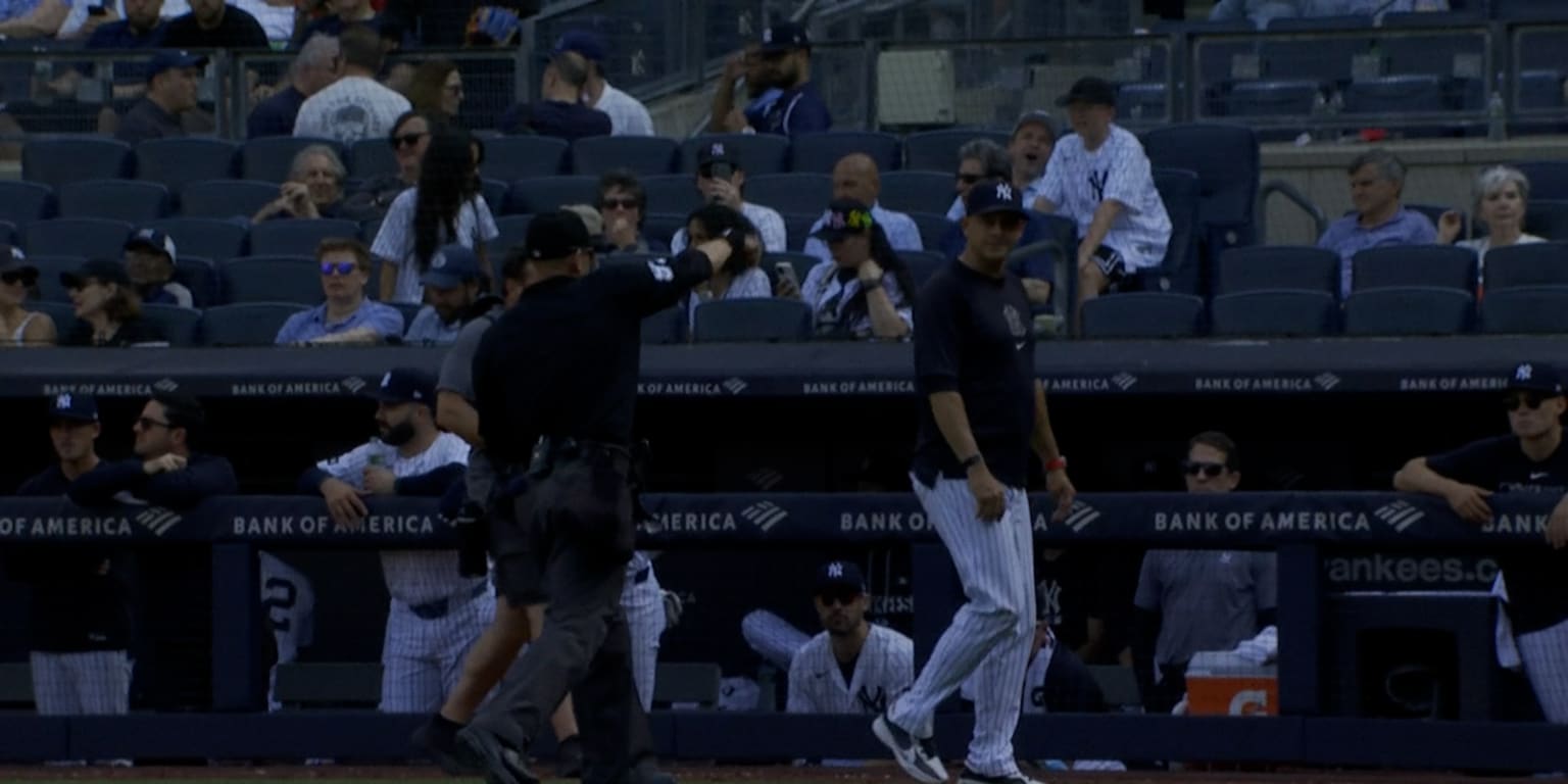 Boone ejected for 1st time this season after balk call