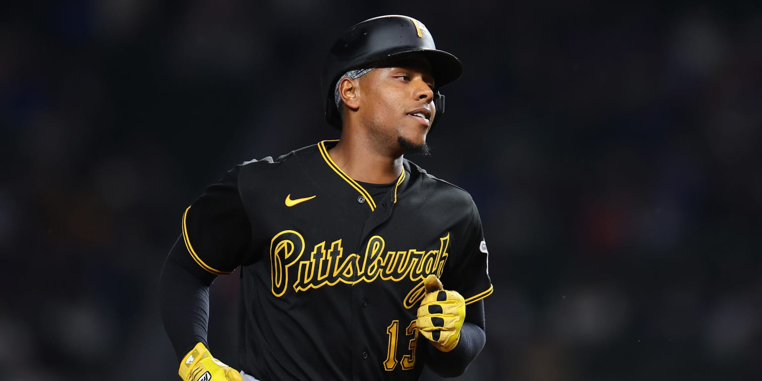 Ke'Bryan Hayes Pittsburgh Pirates Game Used Batting Gloves Top