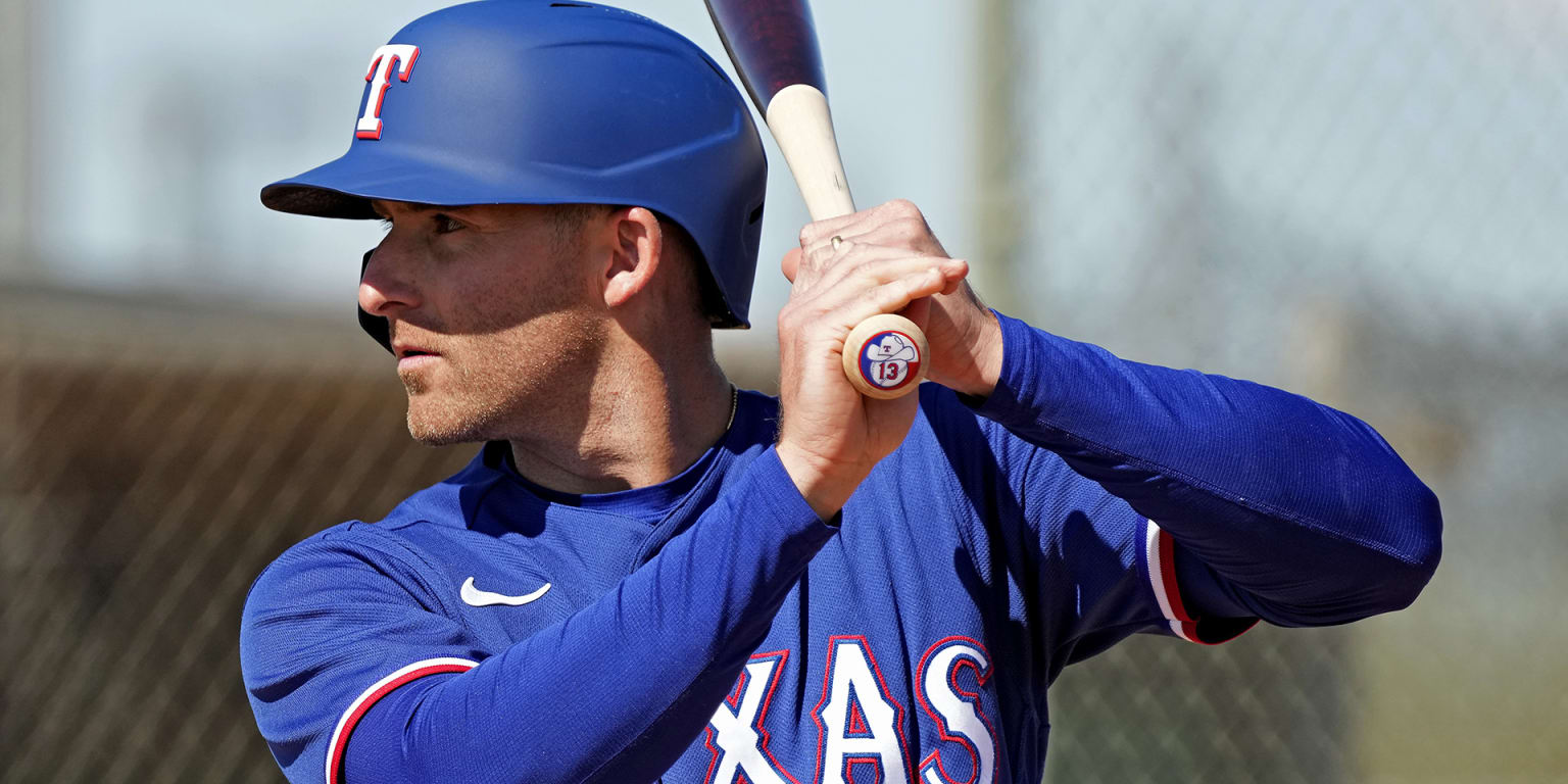 This is a 2023 photo of Brad Miller of the Texas Rangers baseball team.  This image reflects the Texas Rangers active roster as of Tuesday, Feb. 21,  2023, when this image was