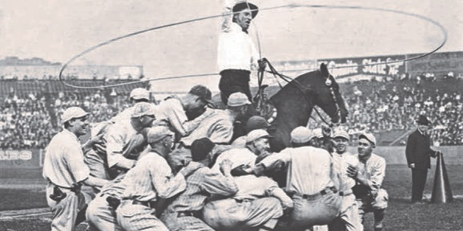 The 'first All-Star Game' had long throw contests and actors lassoing players