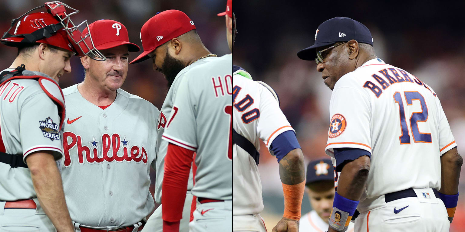 The men managing the World Series: Rob Thomson and Dusty Baker