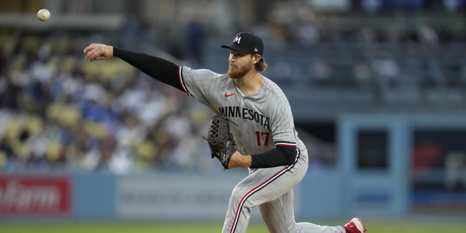 LOS ANGELES, CA - MAY 16: Detailed view of a Minnesota Twins logo