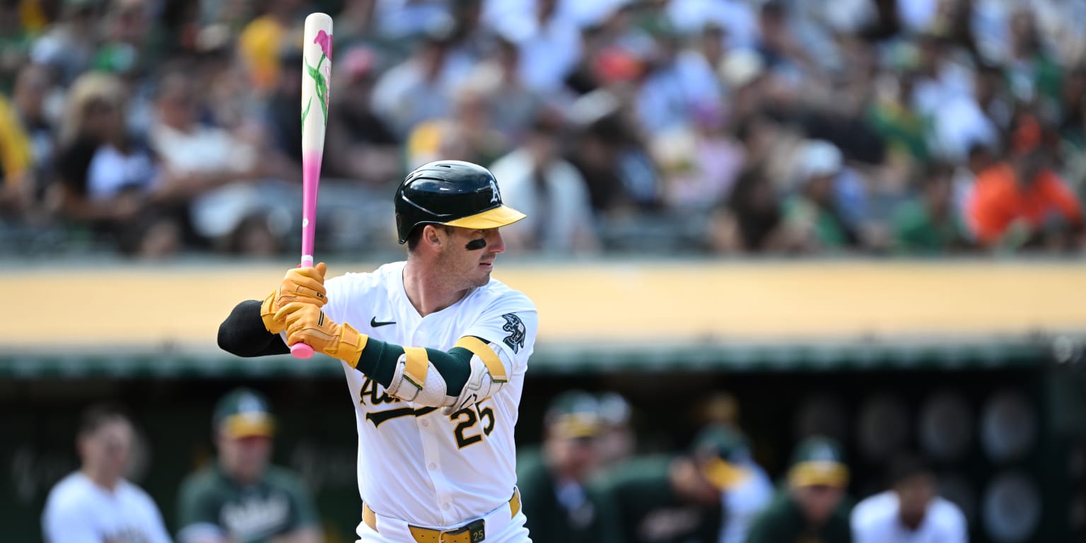Brent Rooker puts daughters' initials on Players' Weekend bat