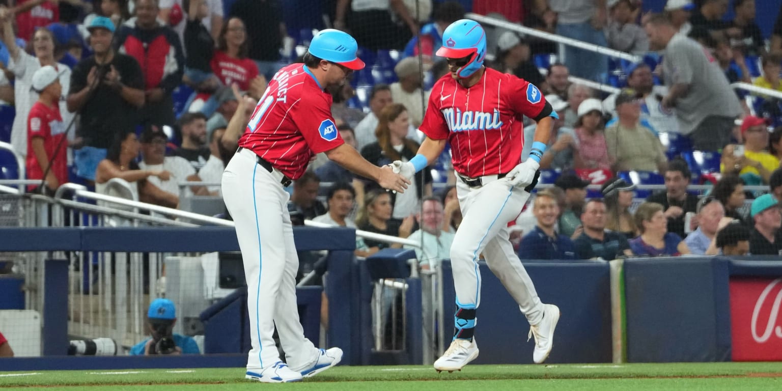 Connor Norby hits first home run as a Marlin