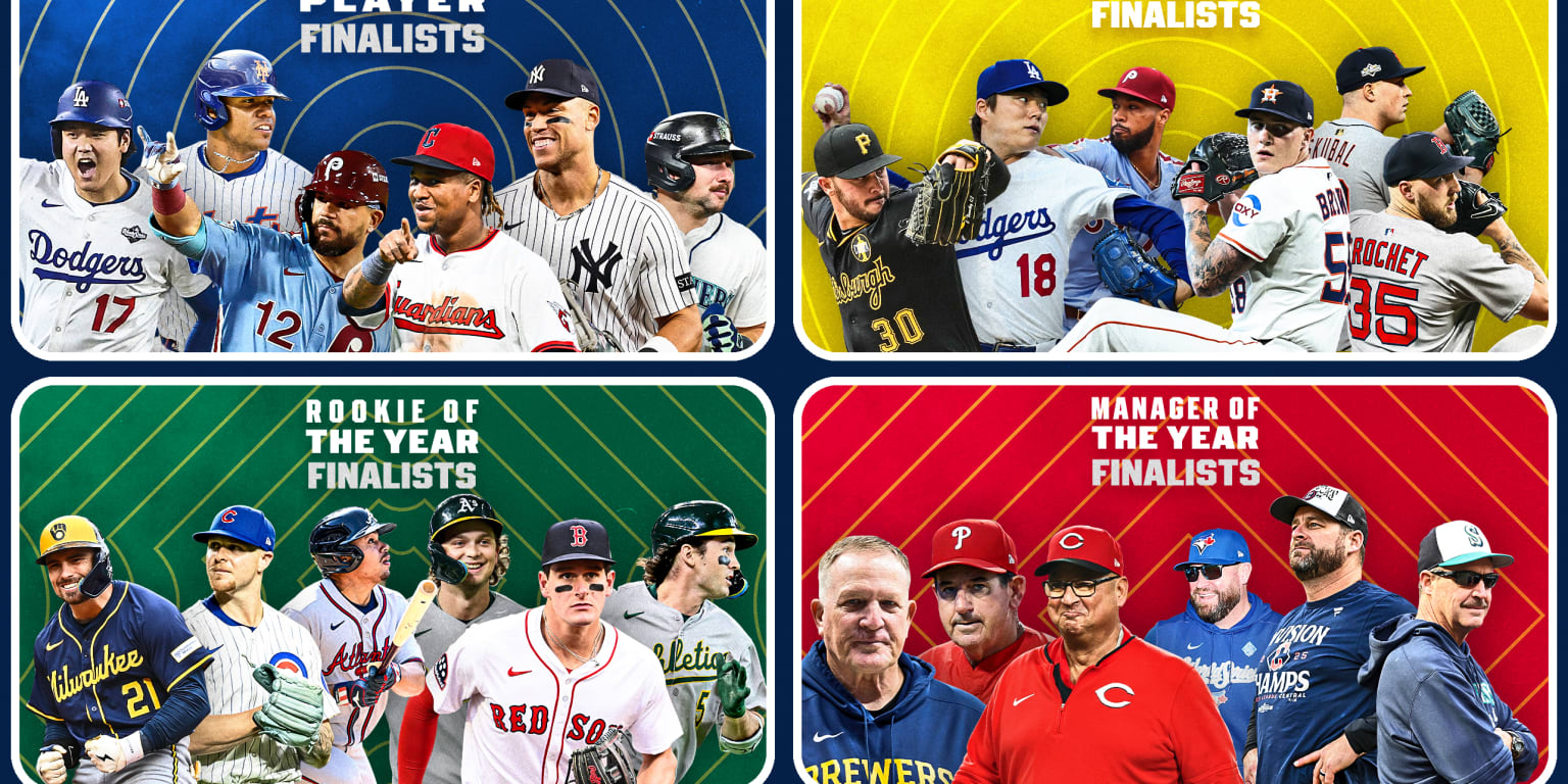 2025 BBWAA Awards finalists for MVP, Cy Young, Rookie of Year