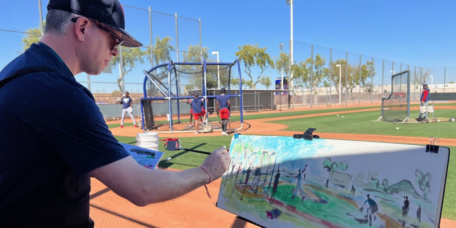 You've heard of a team photographer. How about a team painter?