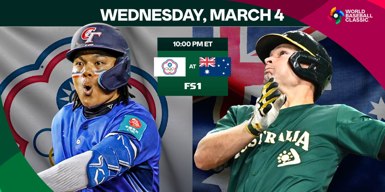 '26 Classic starts tonight! Chinese Taipei vs. Australia (10 ET, FS1)