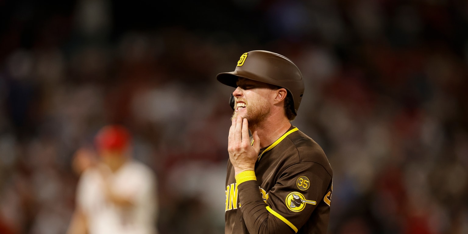 Cronenworth Stays in Game After 97 MPH Hit to the Chin