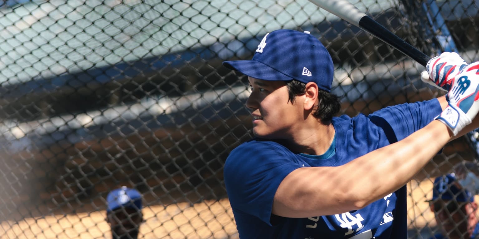 Ohtani takes rare on-field batting practice amid slow offensive start