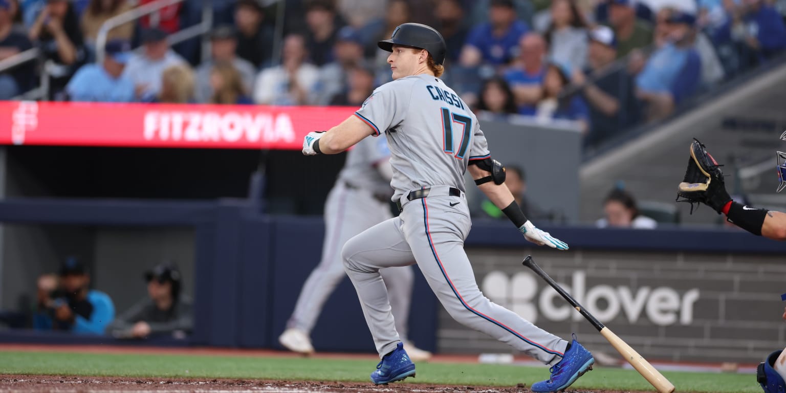 Ontario native Caissie leads Marlins to victory over Blue Jays