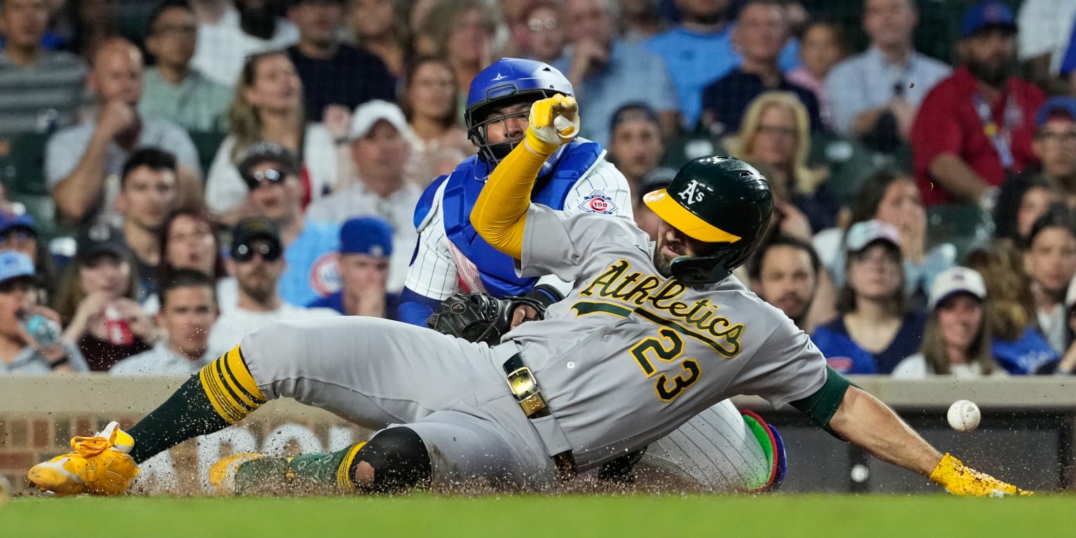 All the way, Shea! A's catcher hits first inside-the-park HR since Little League