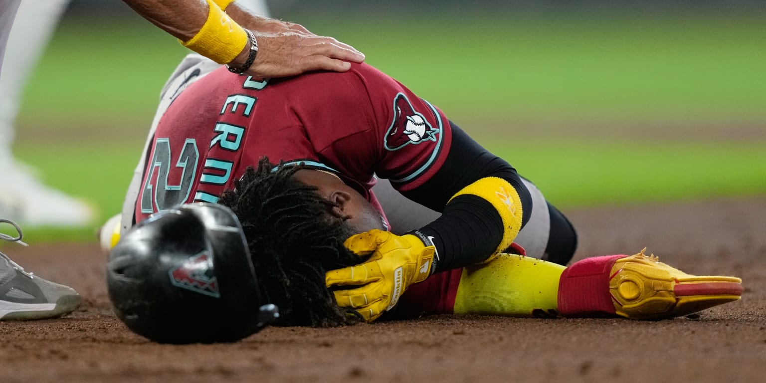 Perdomo returns to D-backs' lineup after being hit on helmet by line drive