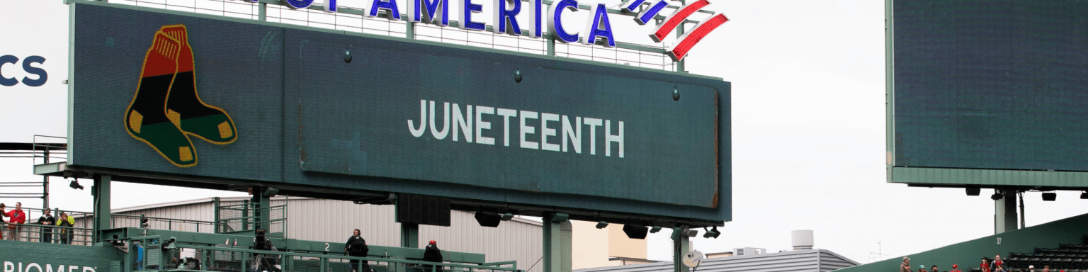 Red Sox on X: As we honor Juneteenth, we thank everyone who joined us last  night for a special game celebrating the history and bringing communities  together at Fenway. Thank you to