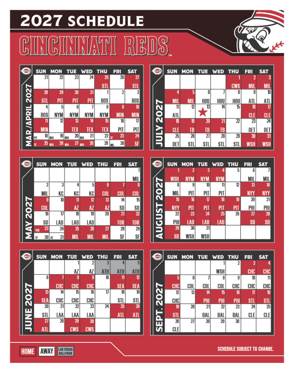 Reds Schedule.pdf Printable Schedule | Schedule | Cincinnati Reds