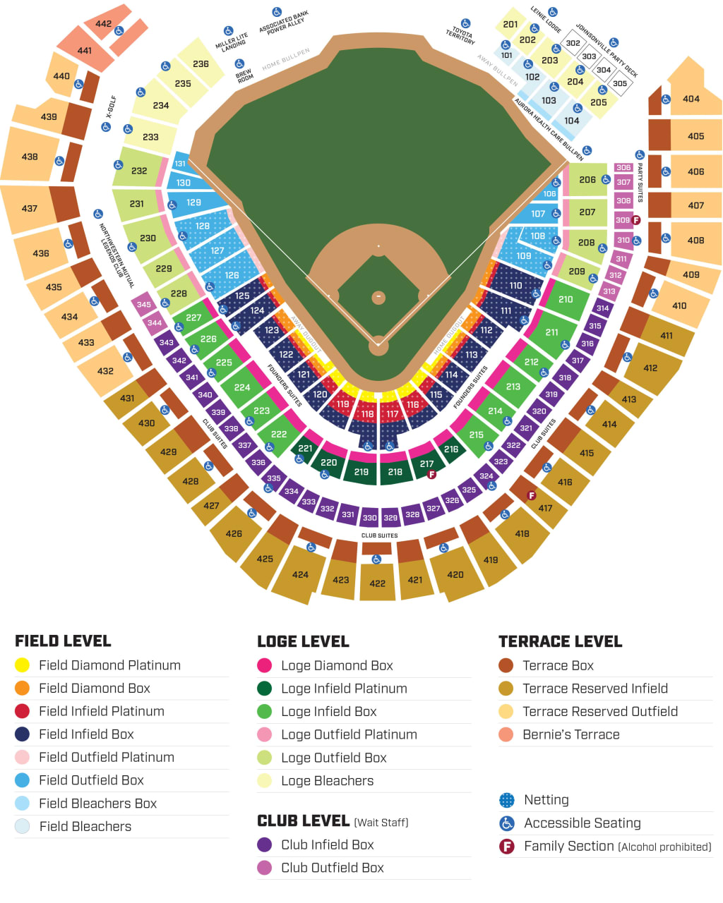 brewers stadium seating