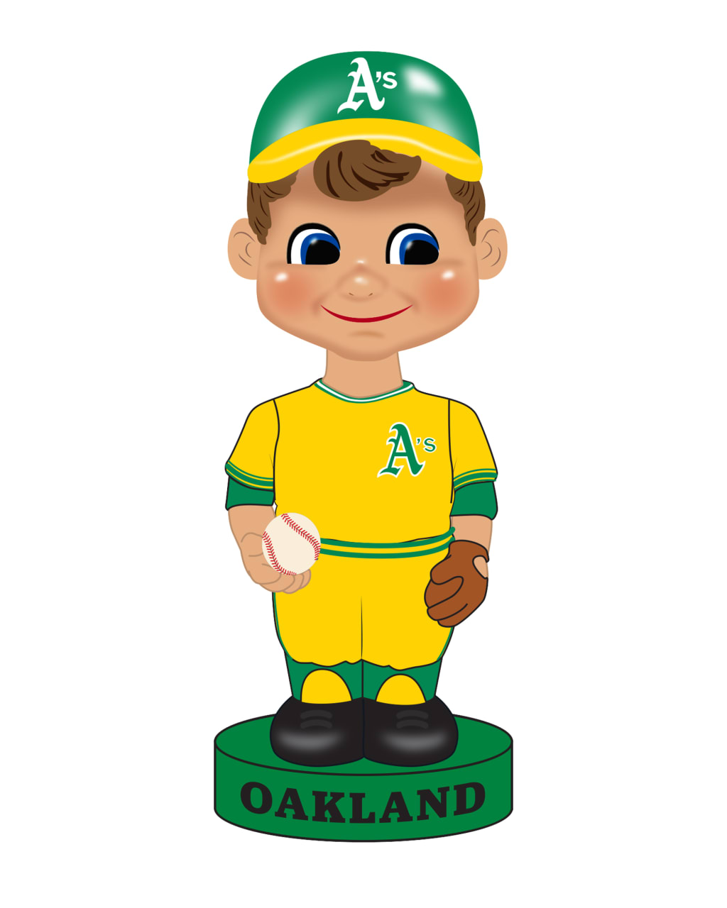 Vida Blue Oakland 40th Anniversaryof Cy Young Bobblehead MLB 