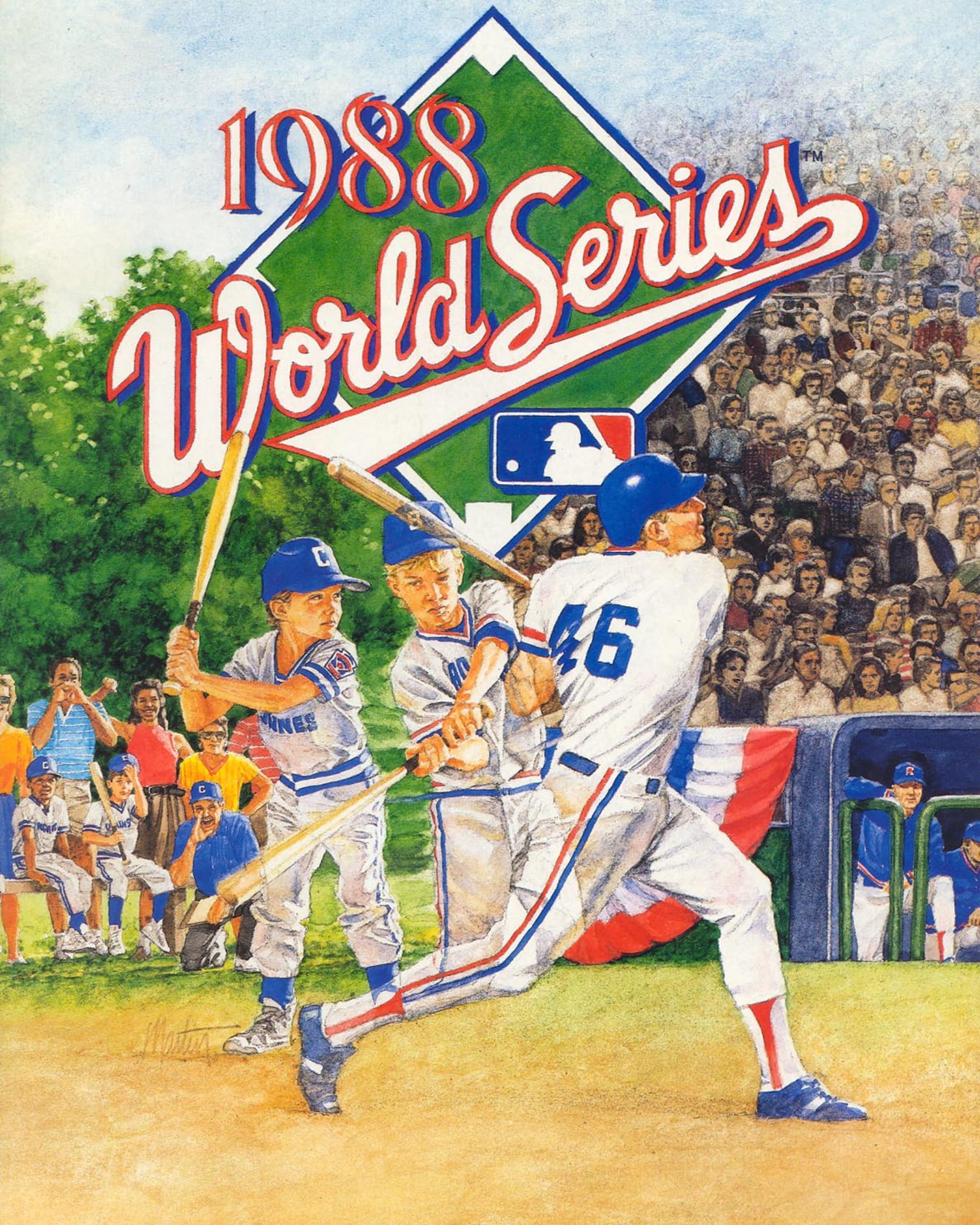 1988 Los Angeles Dodgers World Series Trophy. Baseball