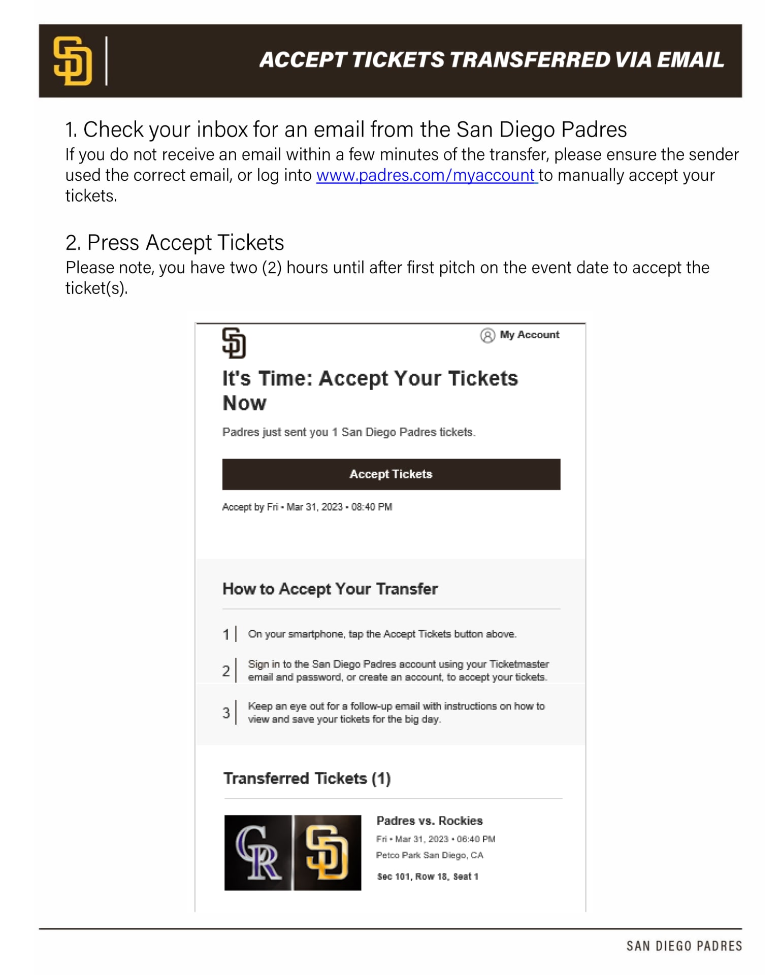 Digital Ticketing Guide | San Diego Padres