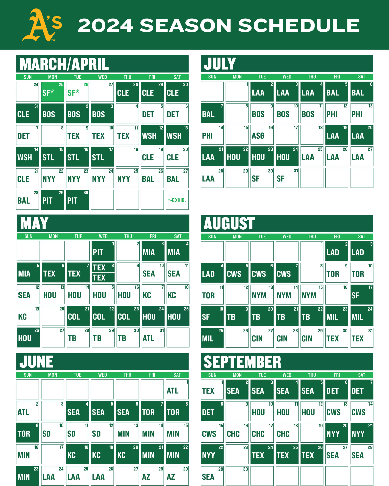 Tigers Downloadable Schedule