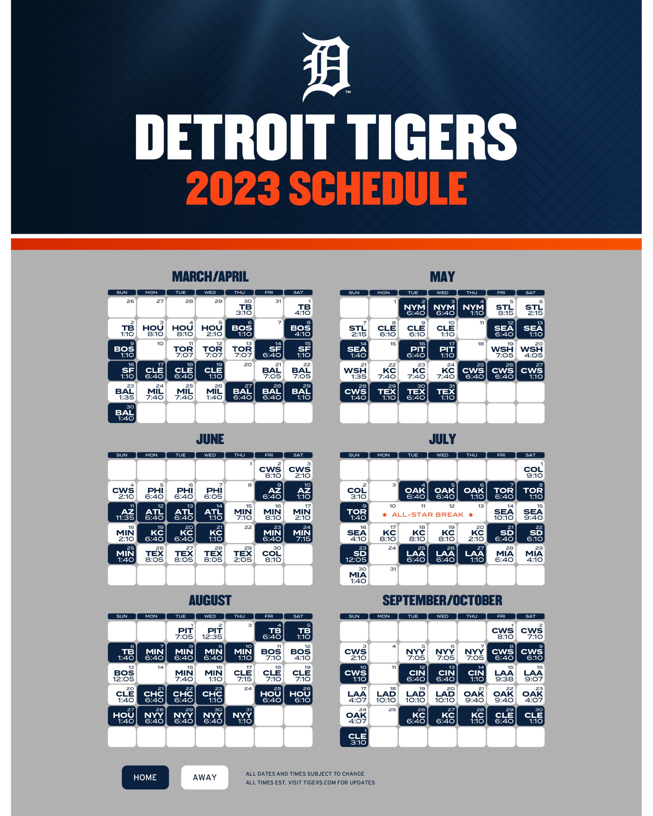 Detroit Tigers Baseball Schedule 2024 Dates eunice suzette