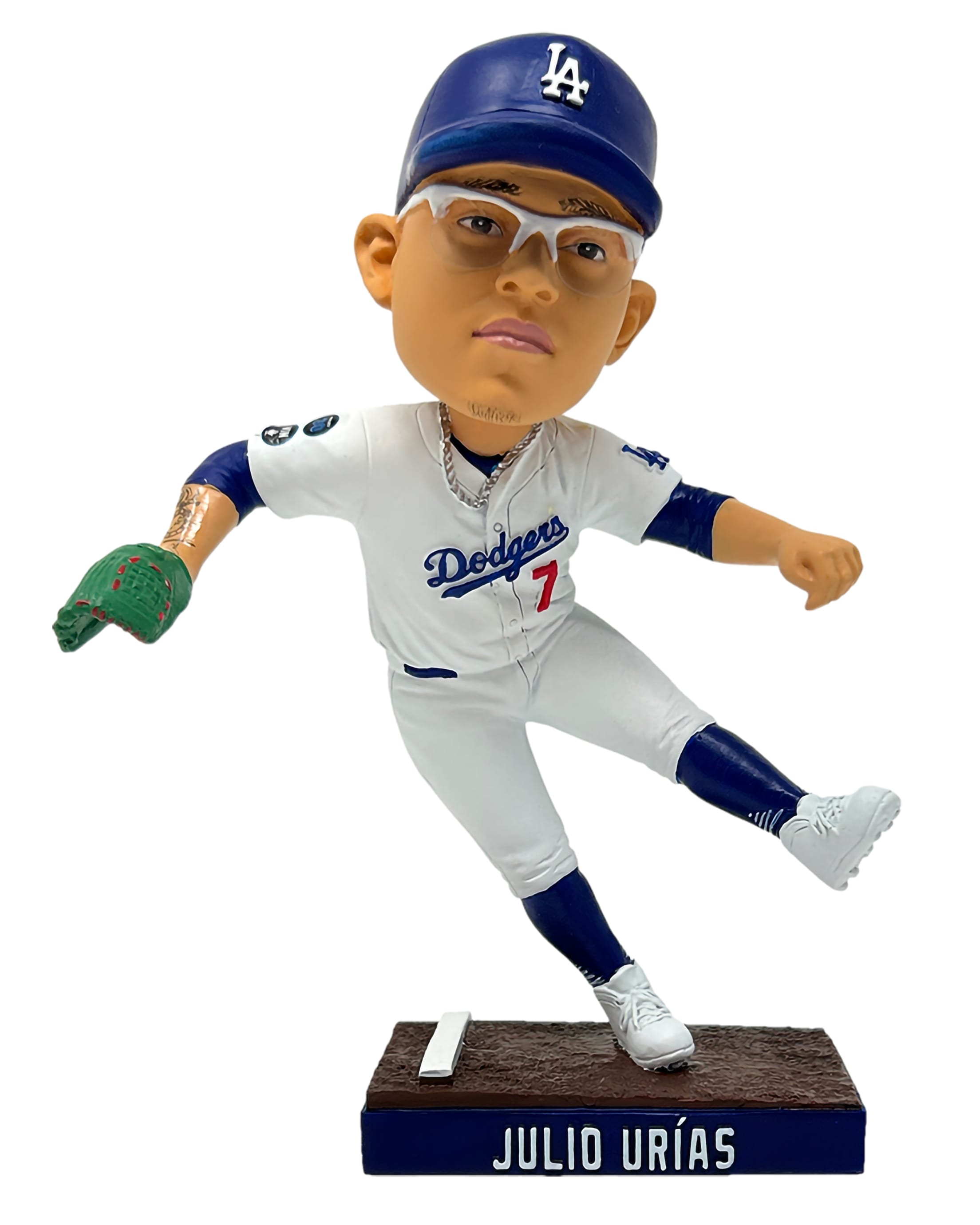 Male LA Dodgers Baseball Fan In Blue T-shirt Custom Figure Bobblehead