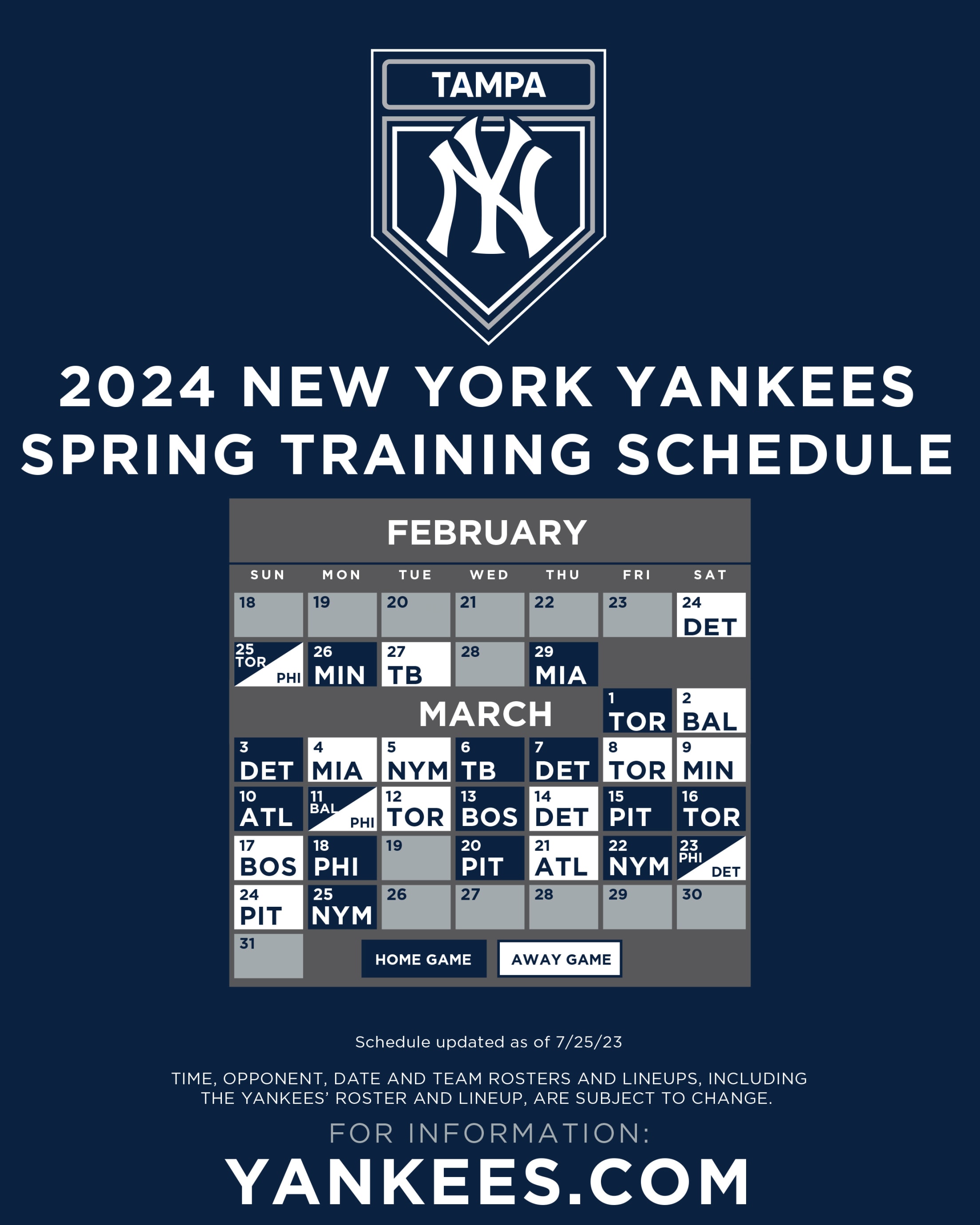 Yankees Spring Training 2024 Tv Schedule Josy Rozina