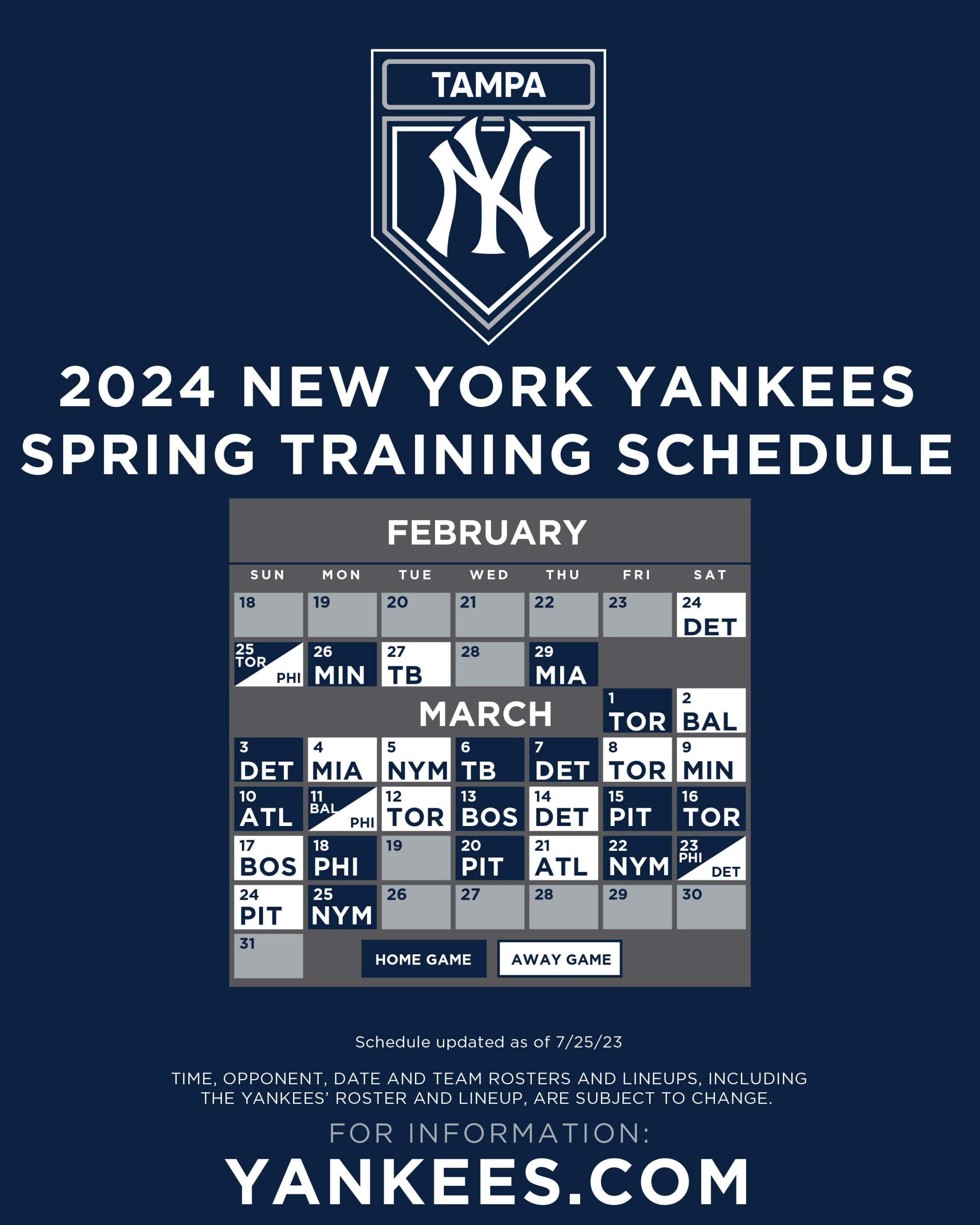 Yankees 2024 Regular Season Schedule Jilly Lurlene