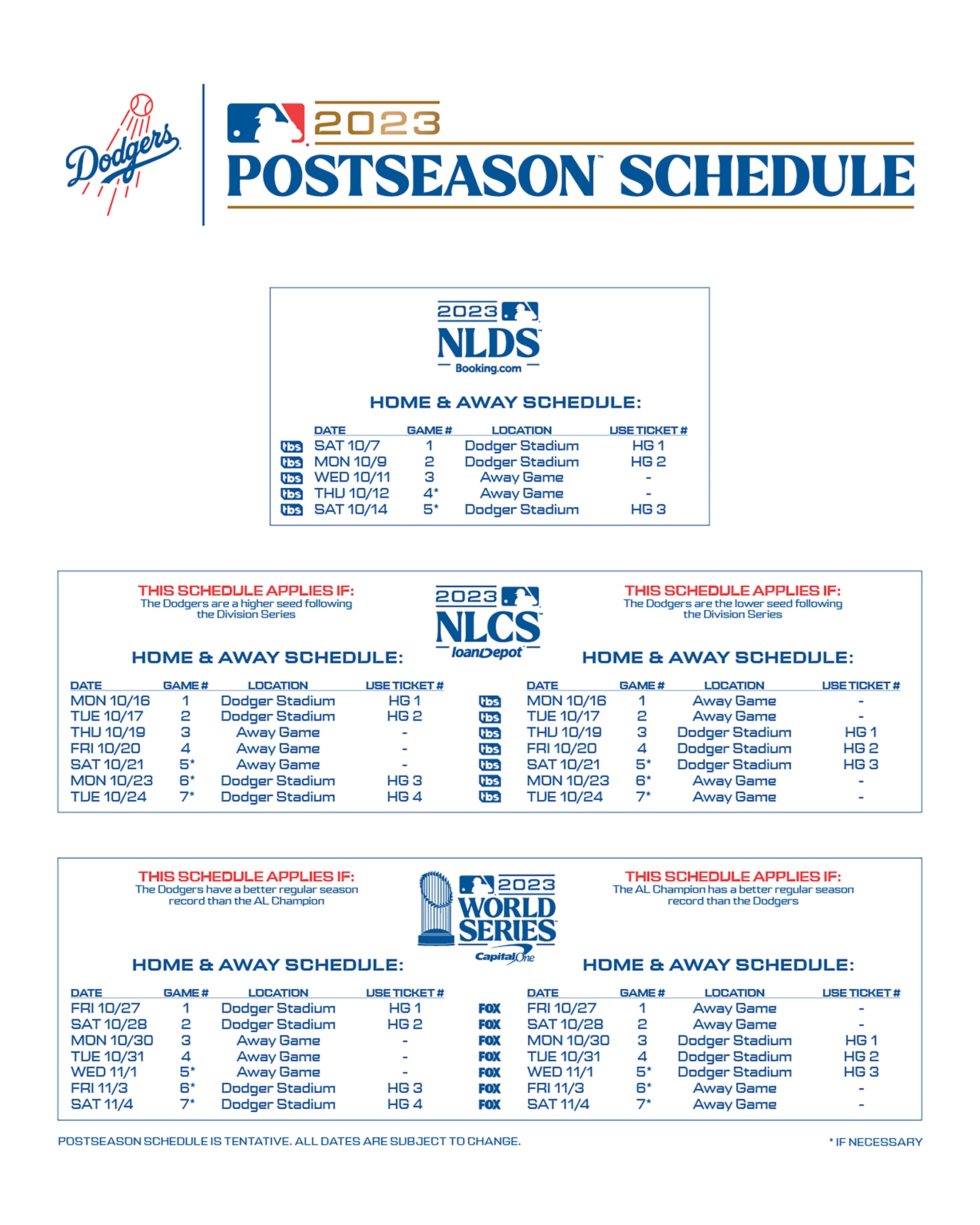 Postseason Ticket Information