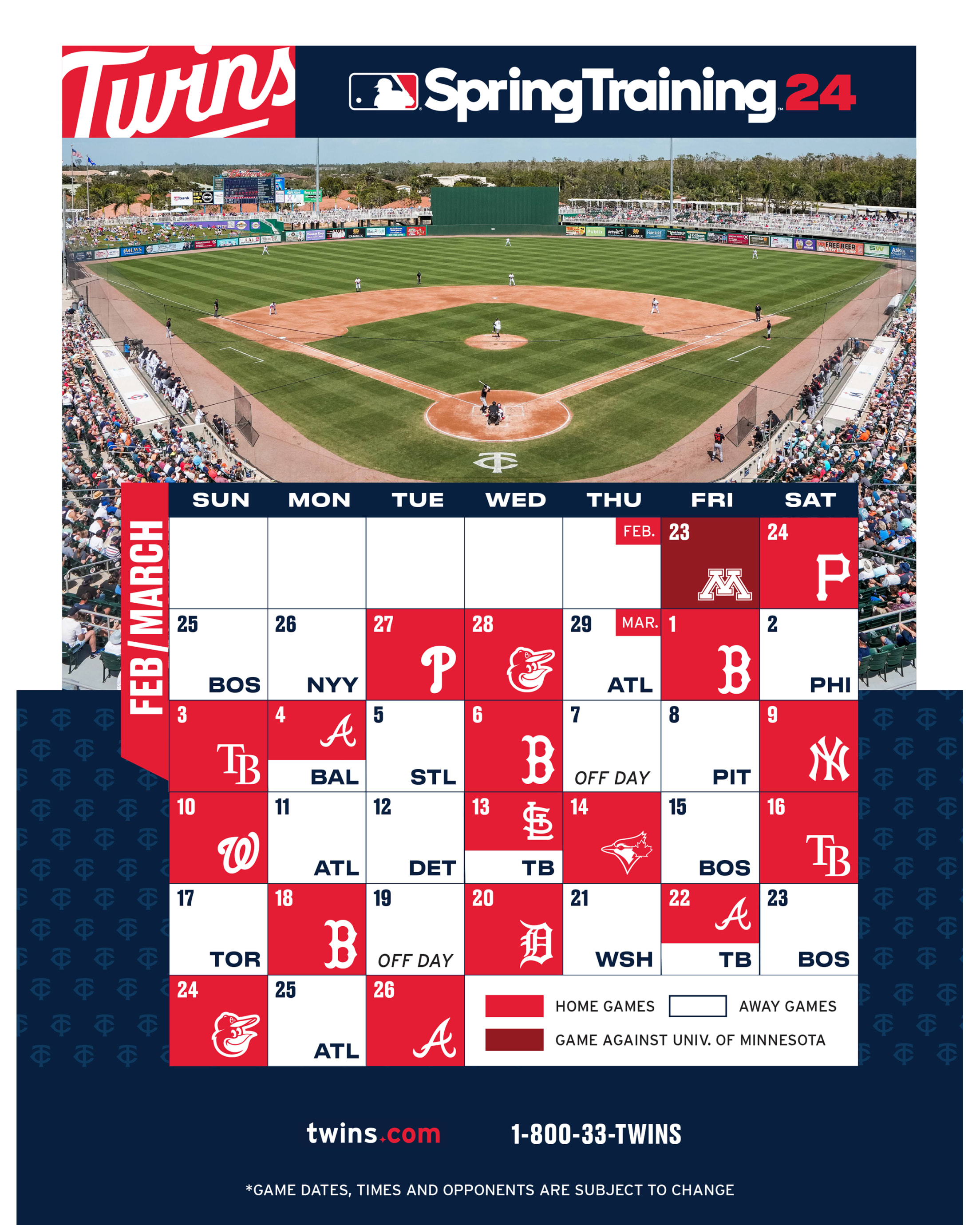 MLB Opening Day 2016 Twins schedule for the year  Twinkie Town