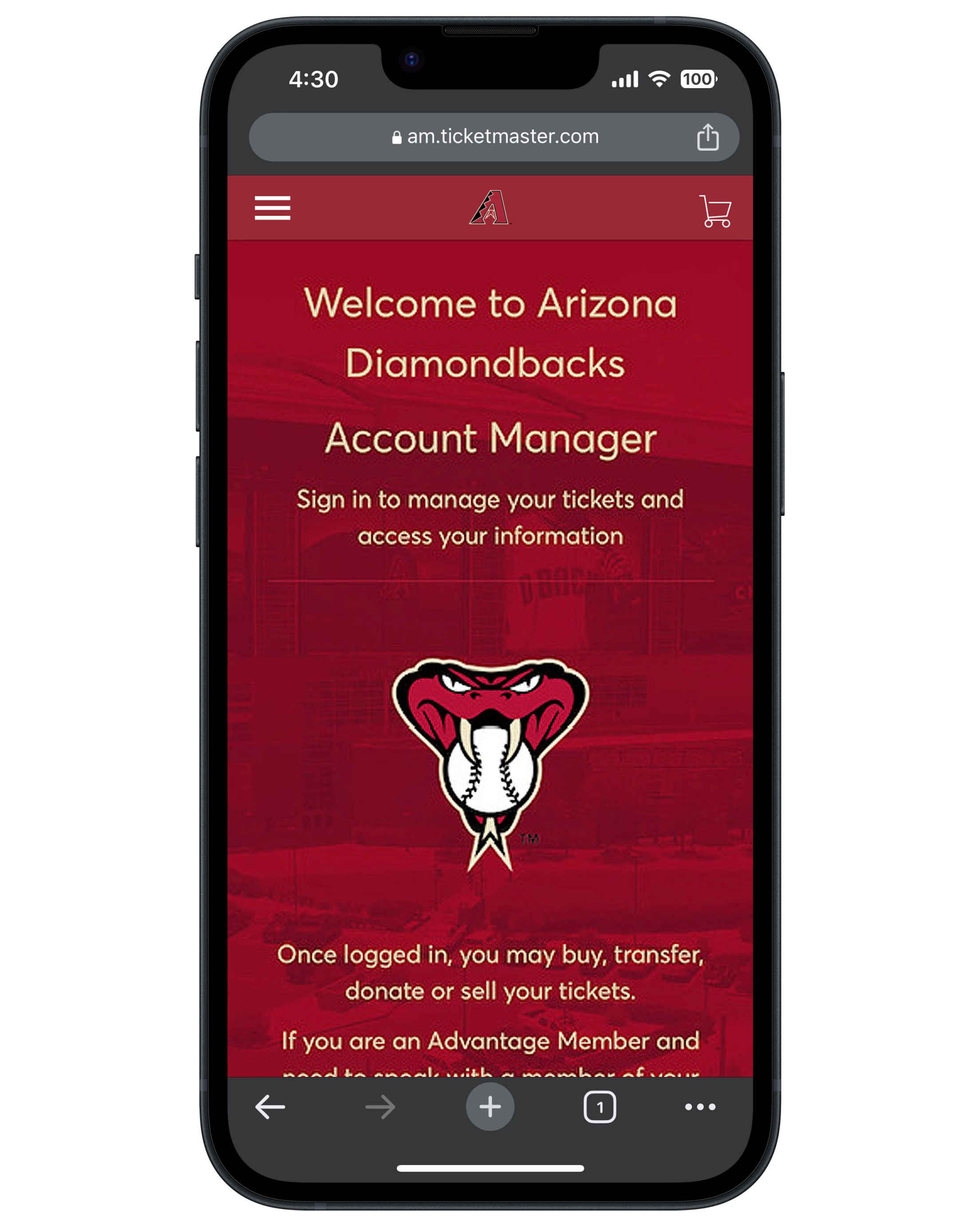 Suiteholder Account Manager Arizona Diamondbacks