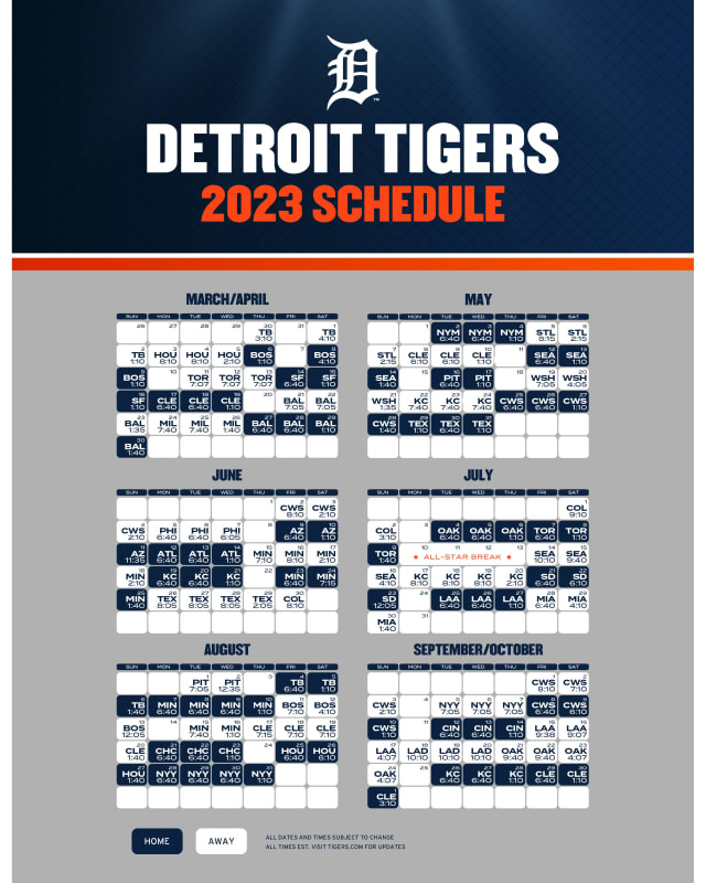 Printable Schedule Detroit Tigers