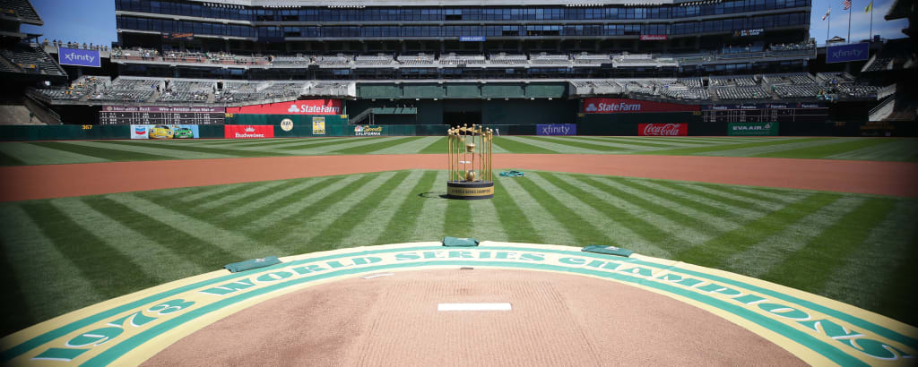 Oakland A's on X: Reunited! 1973 World Champion #Athletics reunited with  1973 World Series trophy. #40thAnniversary  / X