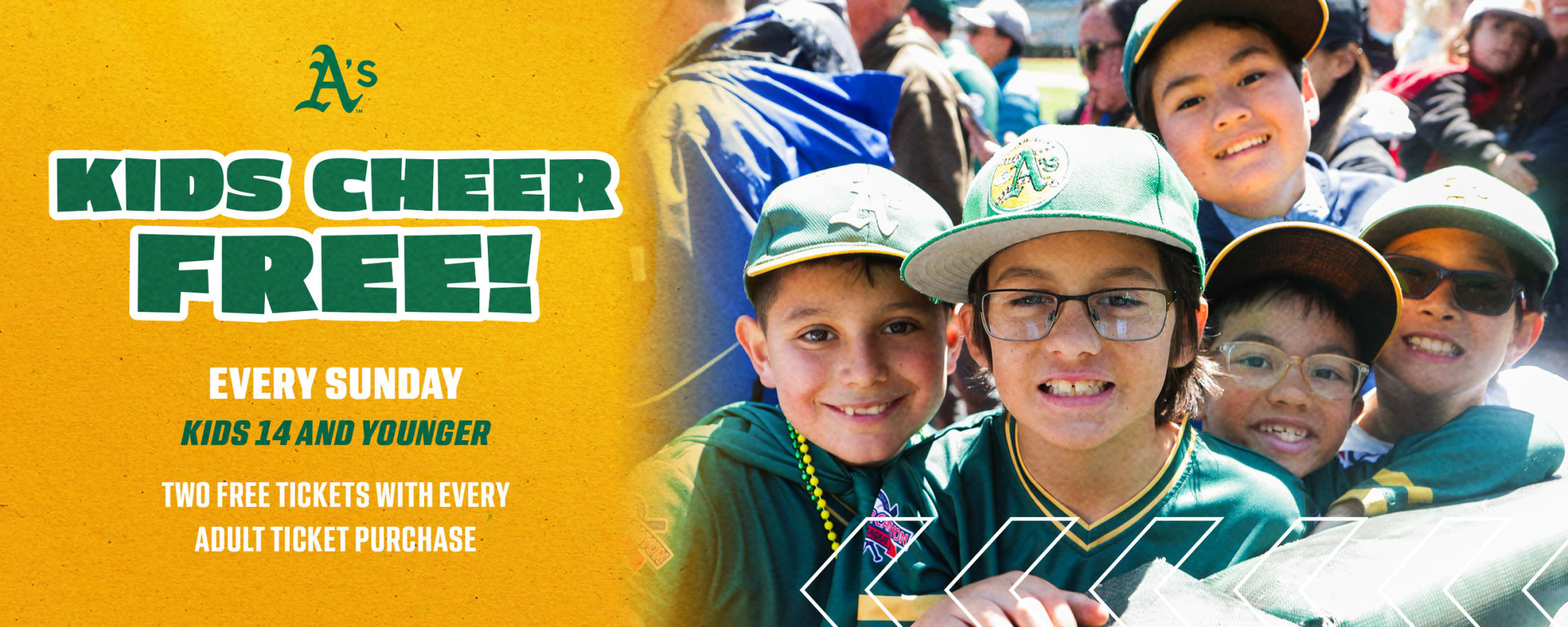 Kids Cheer Free | Oakland Athletics