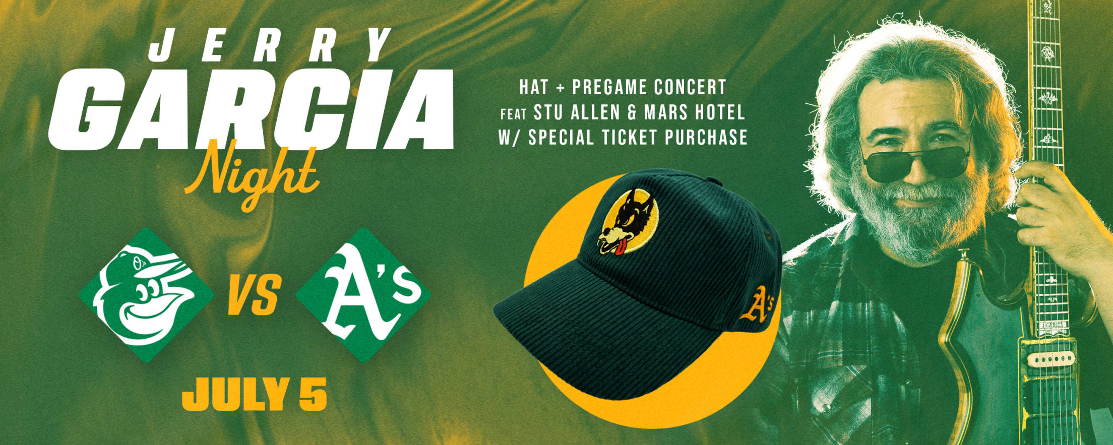 Jerry Garcia Night: July 5 | Oakland Athletics